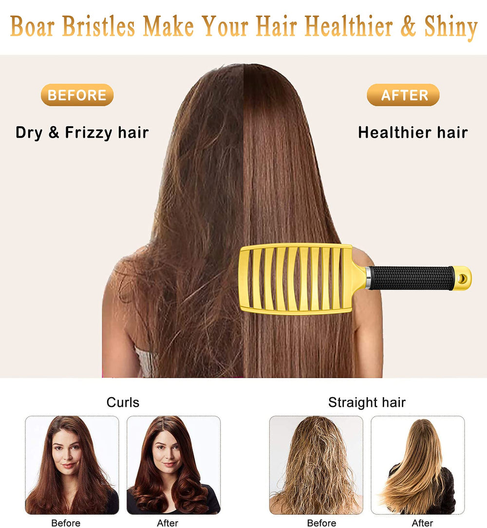 KTKUDY brosse démêlante poils de sanglier zoom sur les poils pour démêlage doux