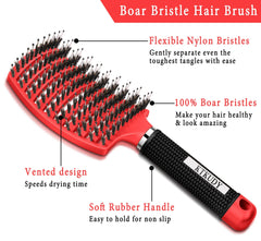 La brosse detanglante KTKUDY ventilée accélère le séchage des cheveux mouillés.