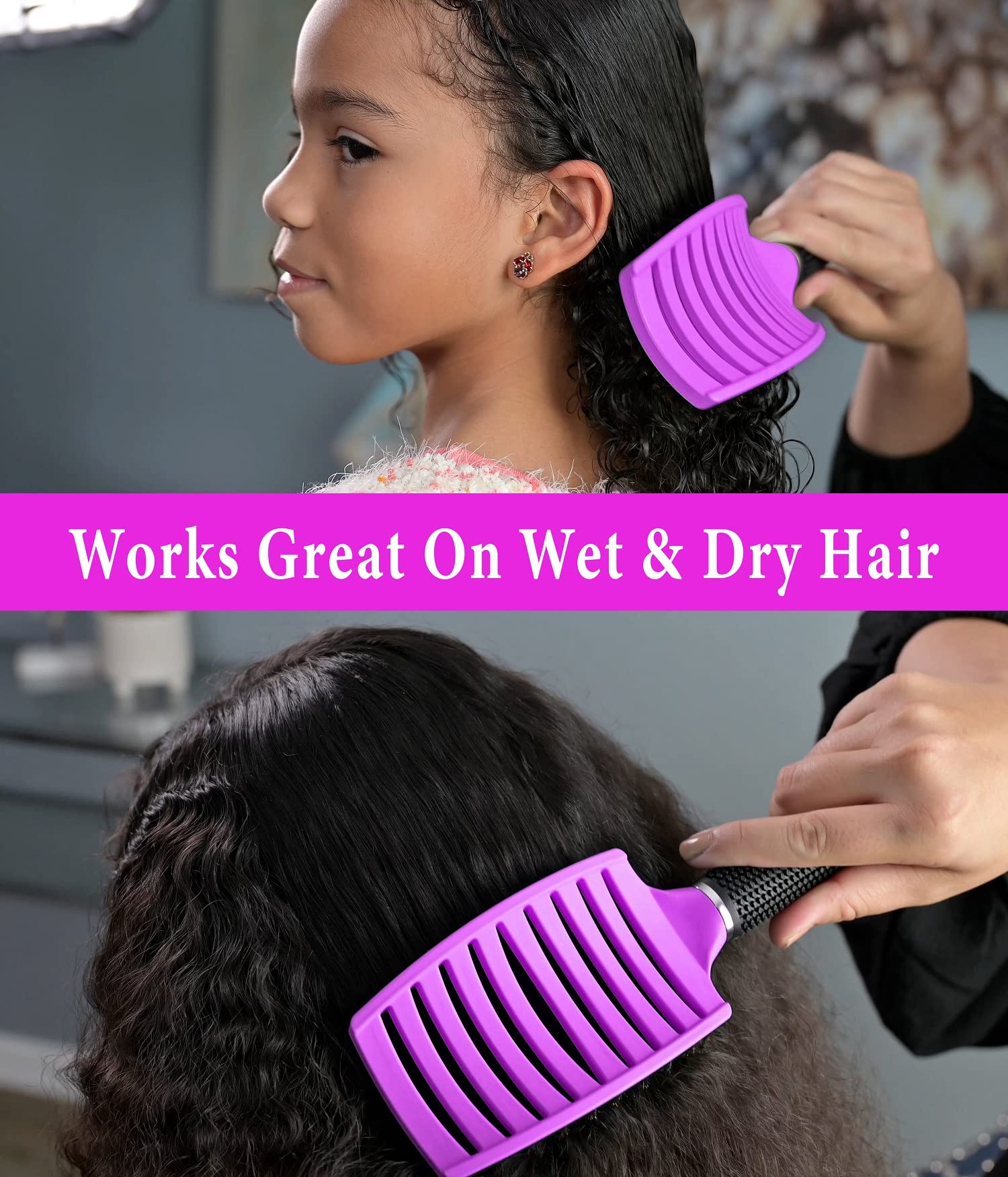 KTKUDY brosse démêlage facile pour tous types de cheveux et utilisation simple.
