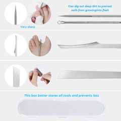 KuanStore Outils pédicure inox: durables et sûrs pour l entretien régulier.