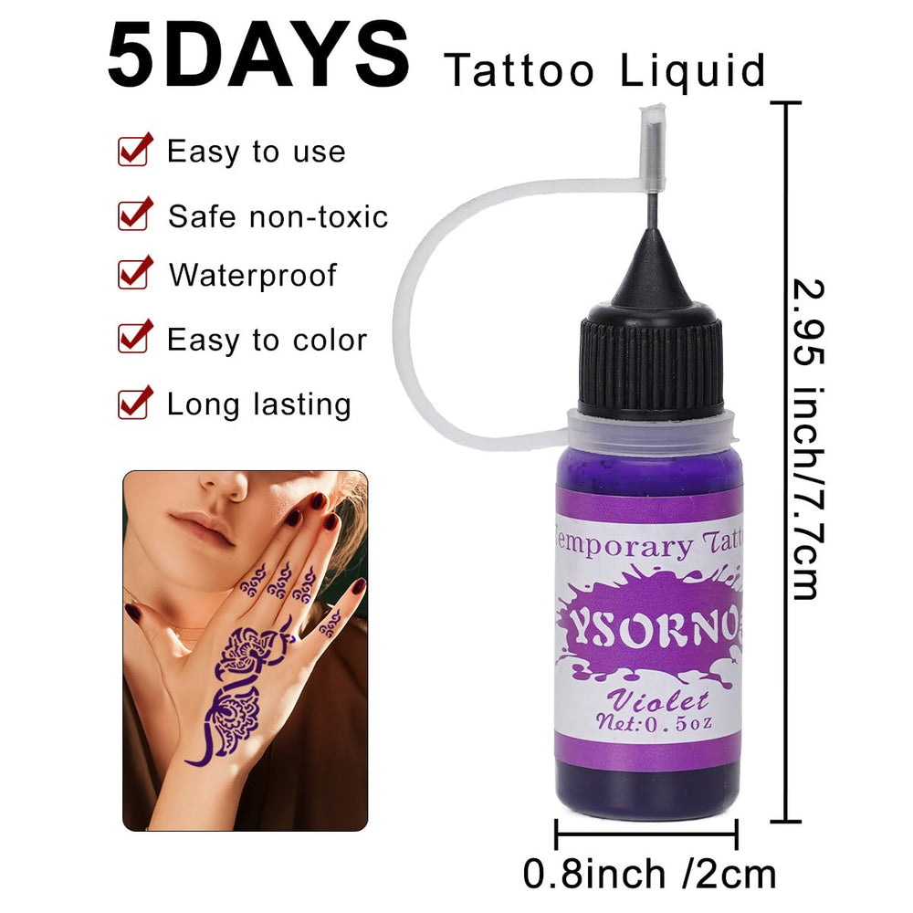 Kuboka tatouage temporaire – encre jaune pour designs lumineux.