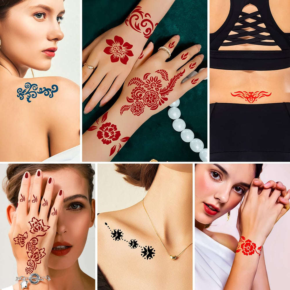Kuboka tatouage temporaire – encre rouge pour accents vibrants.