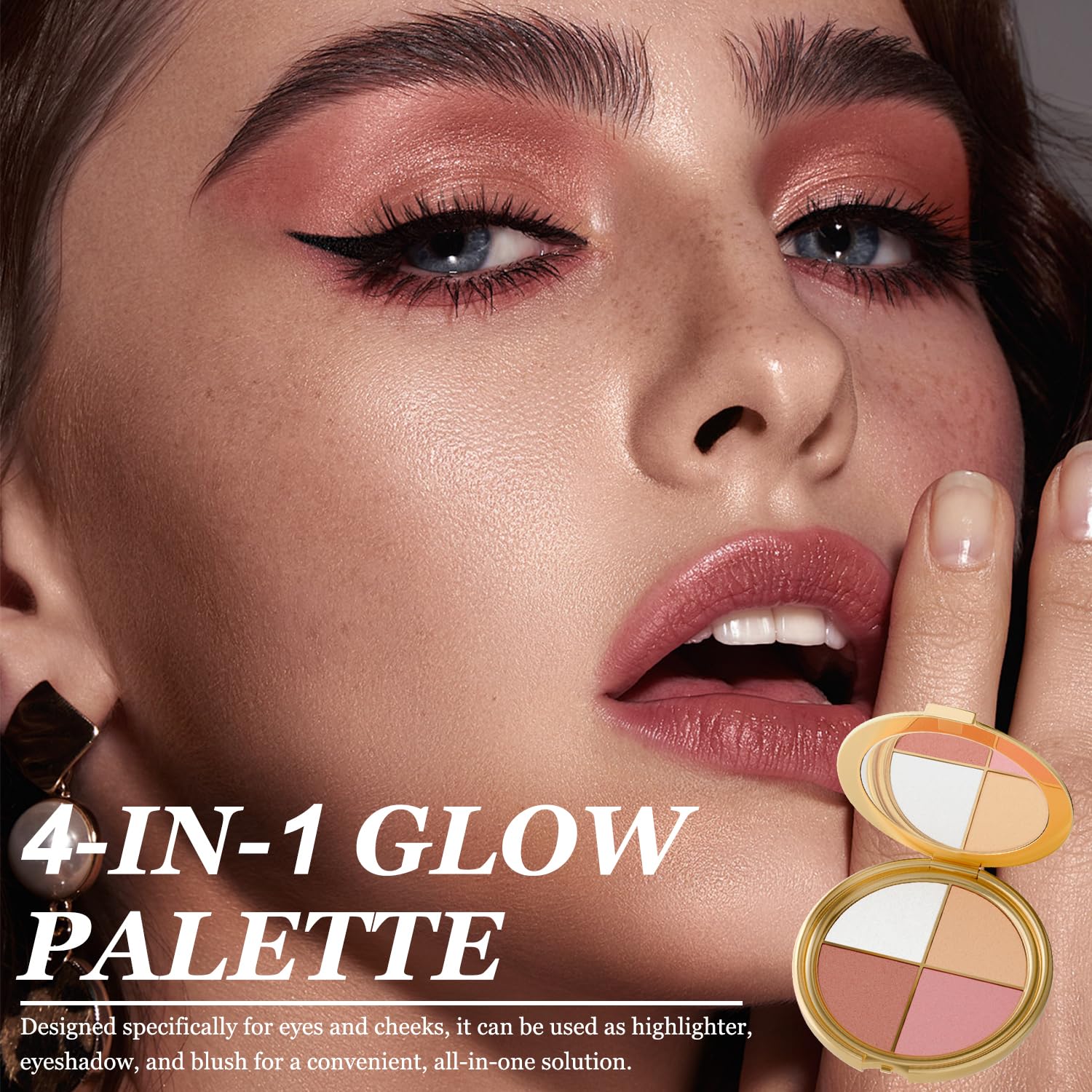 Kubot Blush with matte and shimmer options creates multi-dimensional cheek color.