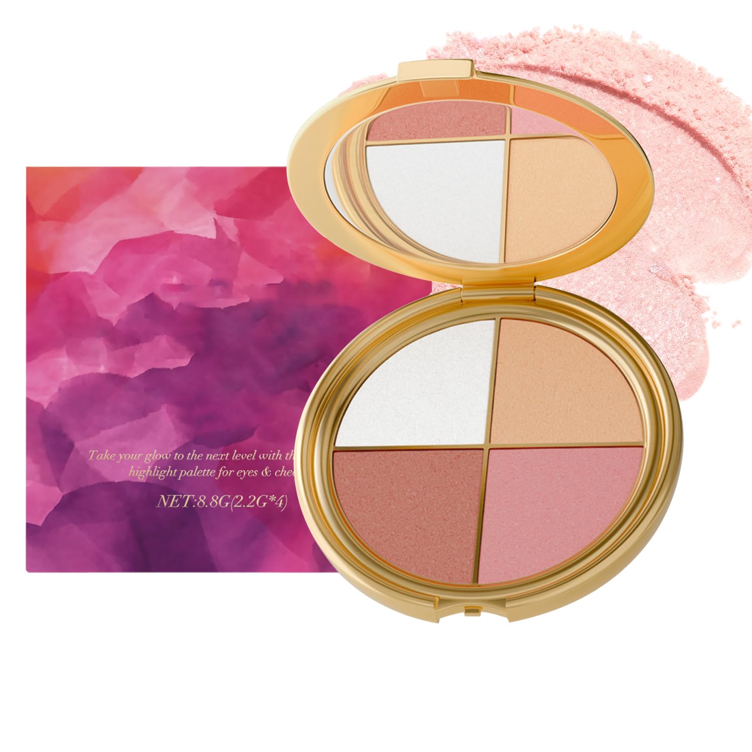 Kubot Eye & Cheek Palette compact case for on-the-go color balance.