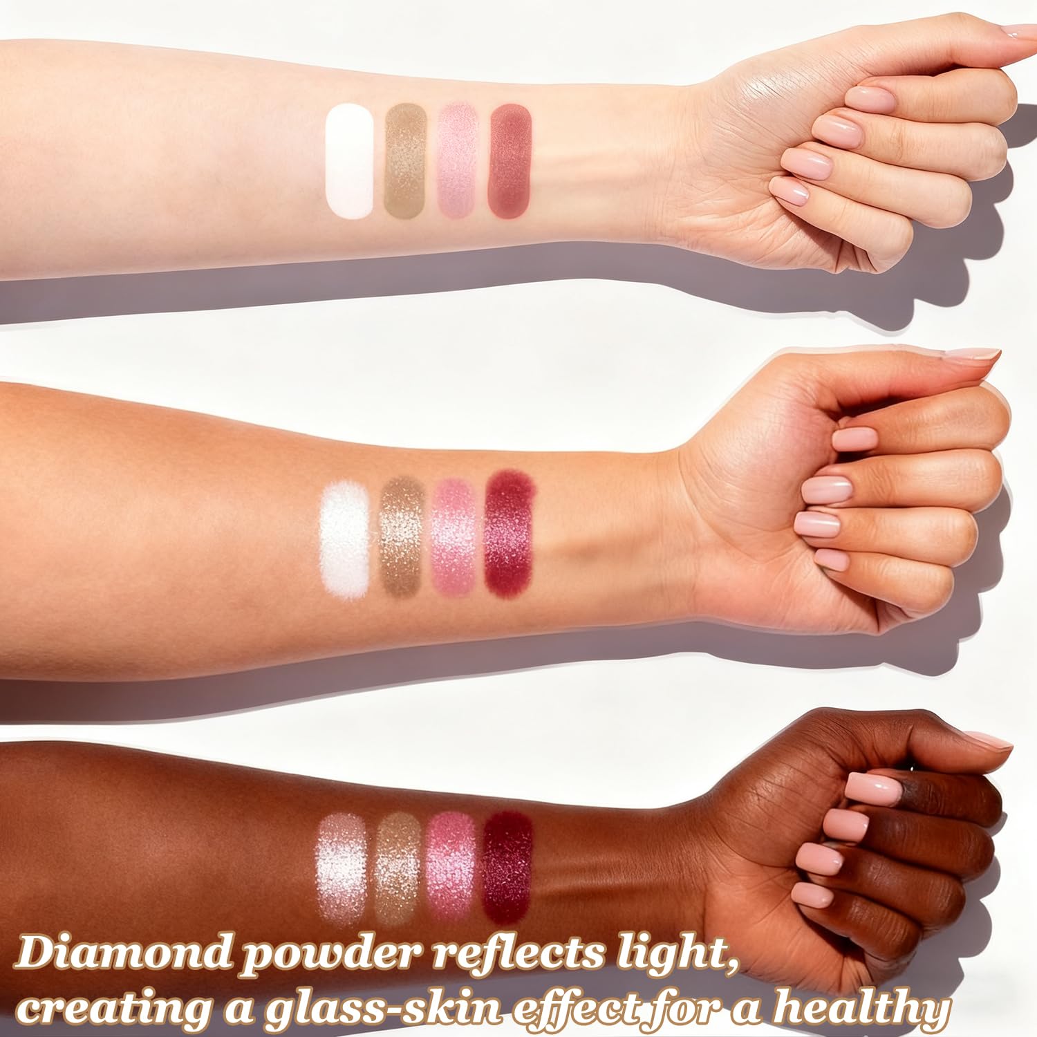Kubot Highlighter shimmer powder adds natural glow to cheeks and brow bones.