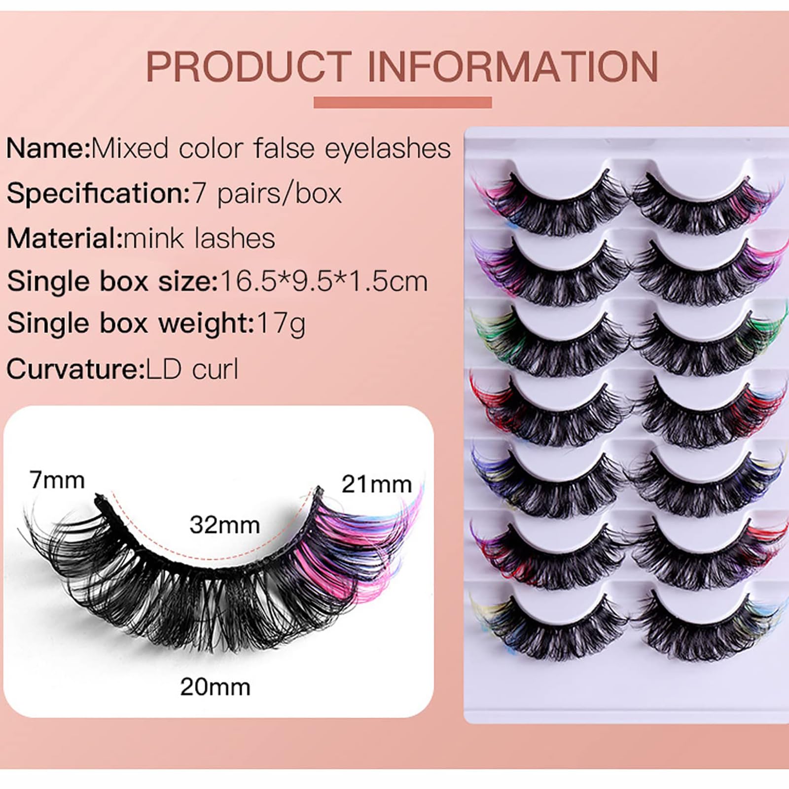 Cils KUCKOW avec bouts colorés violet, look percutant et glamour