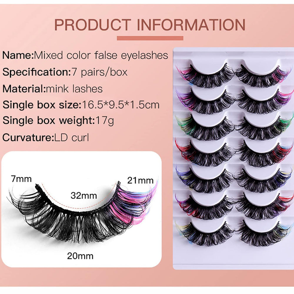 Cils KUCKOW avec bouts colorés violet, look percutant et glamour