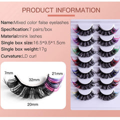 Cils KUCKOW avec bouts colorés violet, look percutant et glamour
