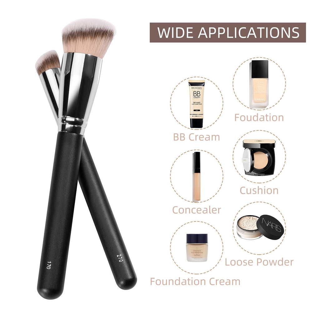 Pinceau Kugge prêt pour fond, correcteur et poudre, application polyvalente.
