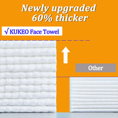 KUKEO serviettes-visage jetables, absorption élevée, idéales lors des voyages.