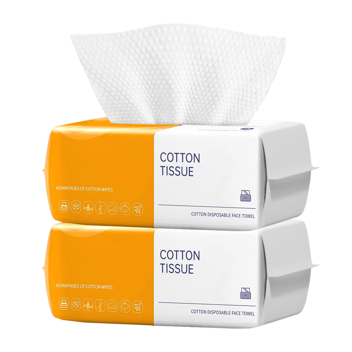 KUKEO serviettes-visage jetables ultra épaisses pour un nettoyage en douceur.