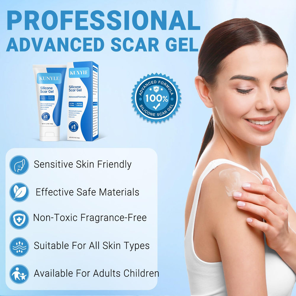 Kunyle Gel Silicone : texture légère et absorption rapide pour une peau hydratée.