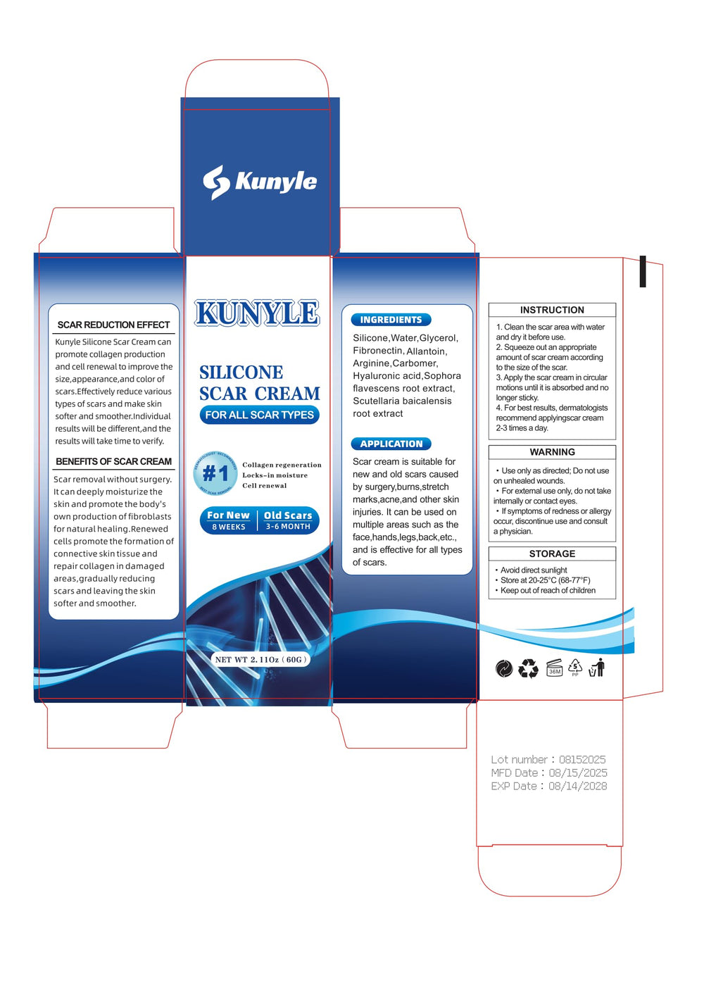 Kunyle Usage quotidien soin des cicatrices, routine simple et efficace.