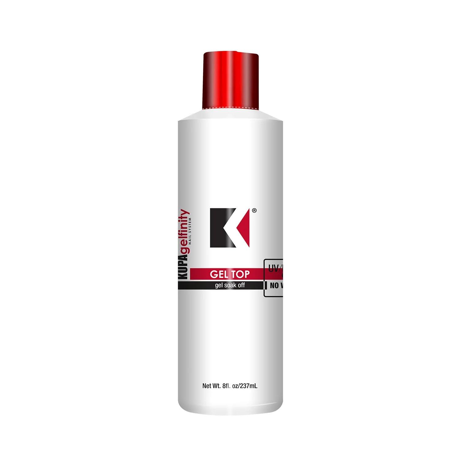 GelFinity de KUPA dans une bouteille brillante avec fini brillant.