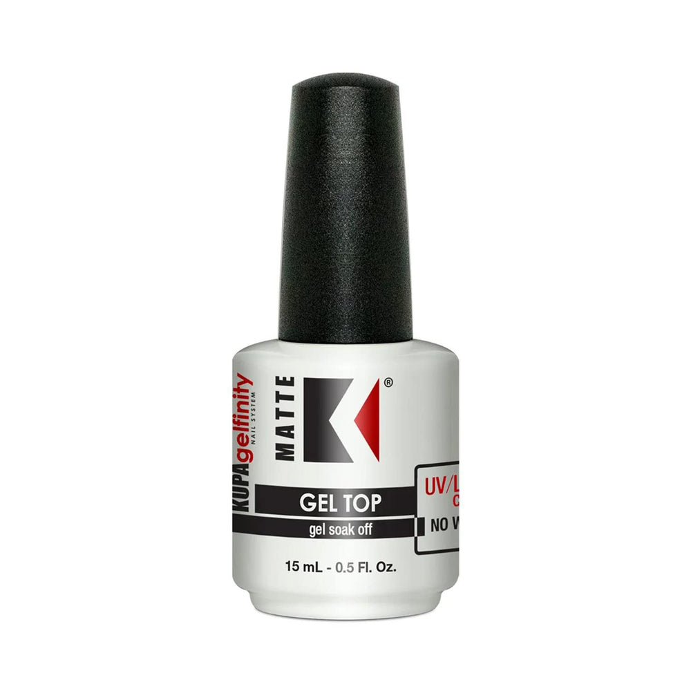 KUPA GelFinity Top Coat Matte sans traces, fini velouté et durable.