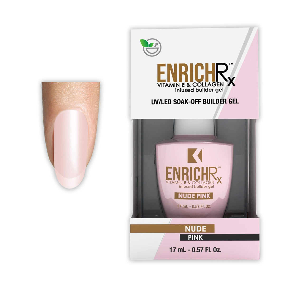 KUPA GelFinity EnrichRx nude pink bottle ready for precise application.