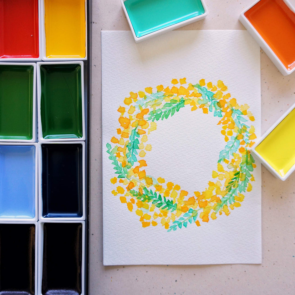 Idéal pour explorer diverses techniques d’aquarelle avec Kuretake Gansai Tambi.