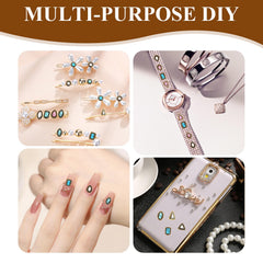 KURTOPLLY charms ongles métal zircon, matériau durable et élégant