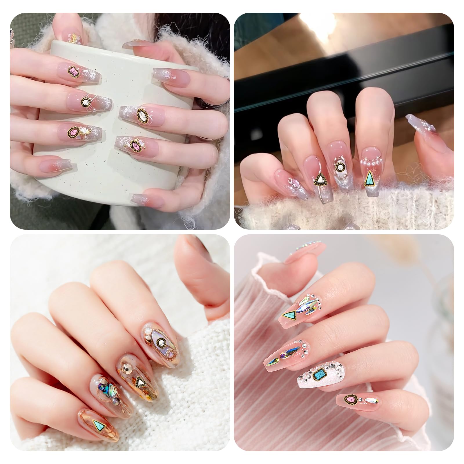 KURTOPLLY charms ongles western 30 modèles pour créativité illimitée