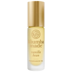 Kuumba Made Huile parfumée vanille roll-on sur bouteille, application fluide et durable.