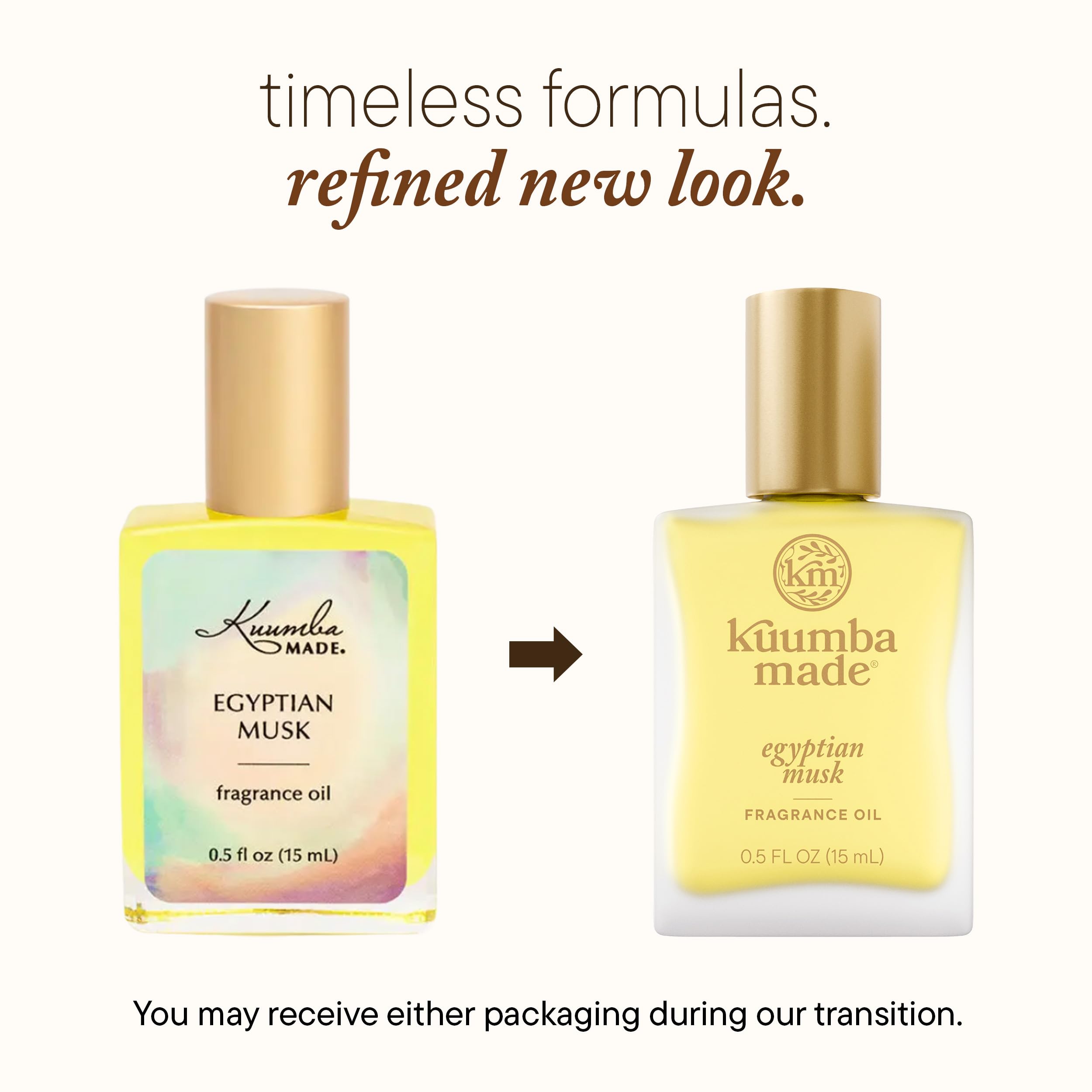 Kuumba Made Musc Égyptien — détail du roll-on en gros plan.