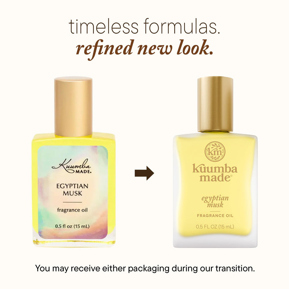 Kuumba Made Musc Égyptien — détail du roll-on en gros plan.