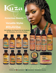 Kuza ingredients ricin noir coco argan: soin nourrissant pour cheveux et cuir chevelu
