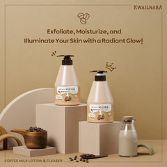 Kwailnara Coffee Milk Body Wash - Mousse douce prolongeant l hydratation après la douche.