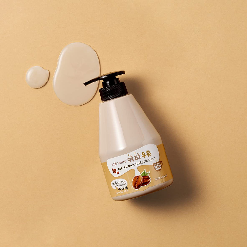 Kwailnara Coffee Milk Body Wash - Formule sans parabènes adaptée à tous types de peau.