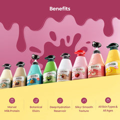 Kwailnara Protéines de lait – hydratation en profondeur pour peau douce.