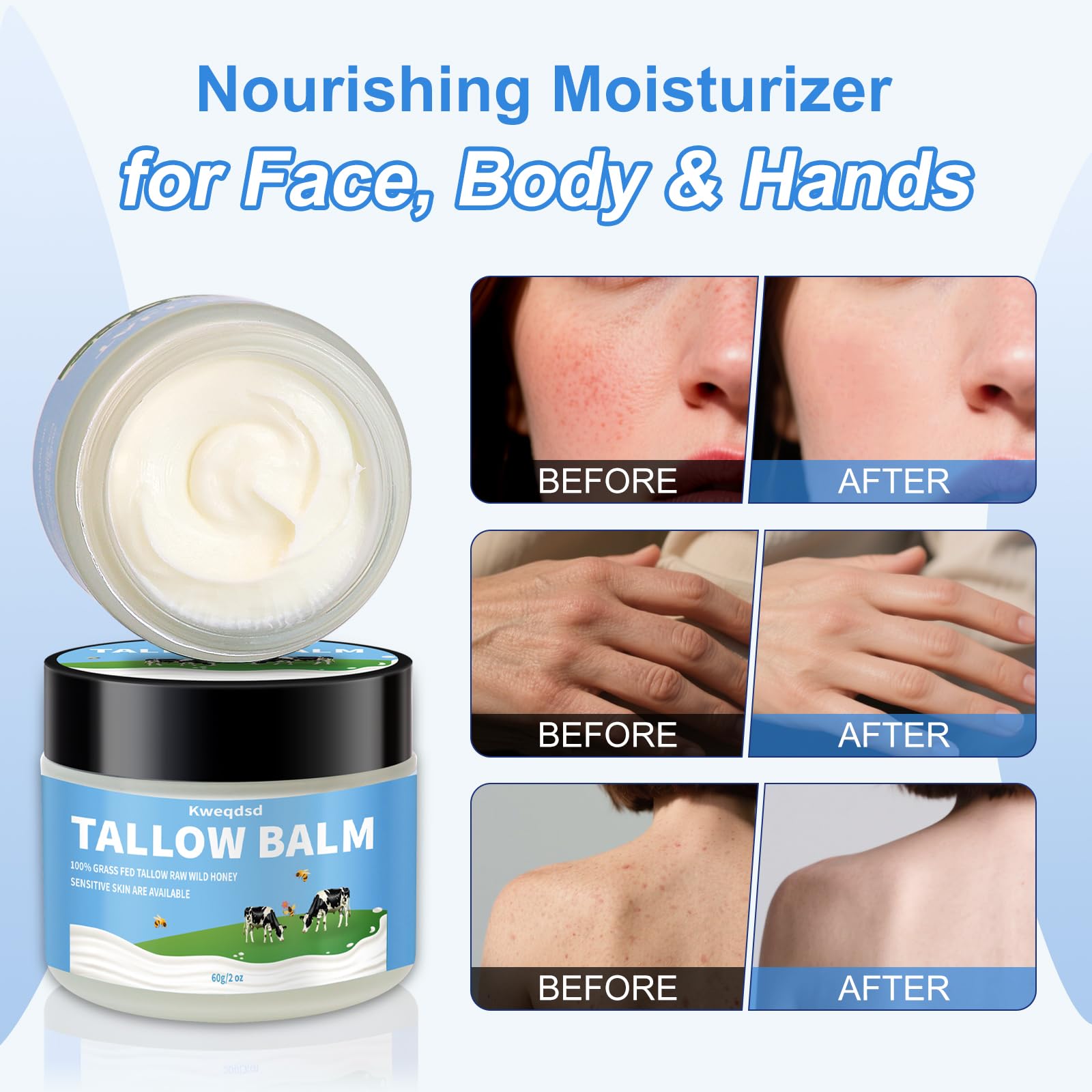 Kweqdsd texture riche baume visage — douceur et hydratation