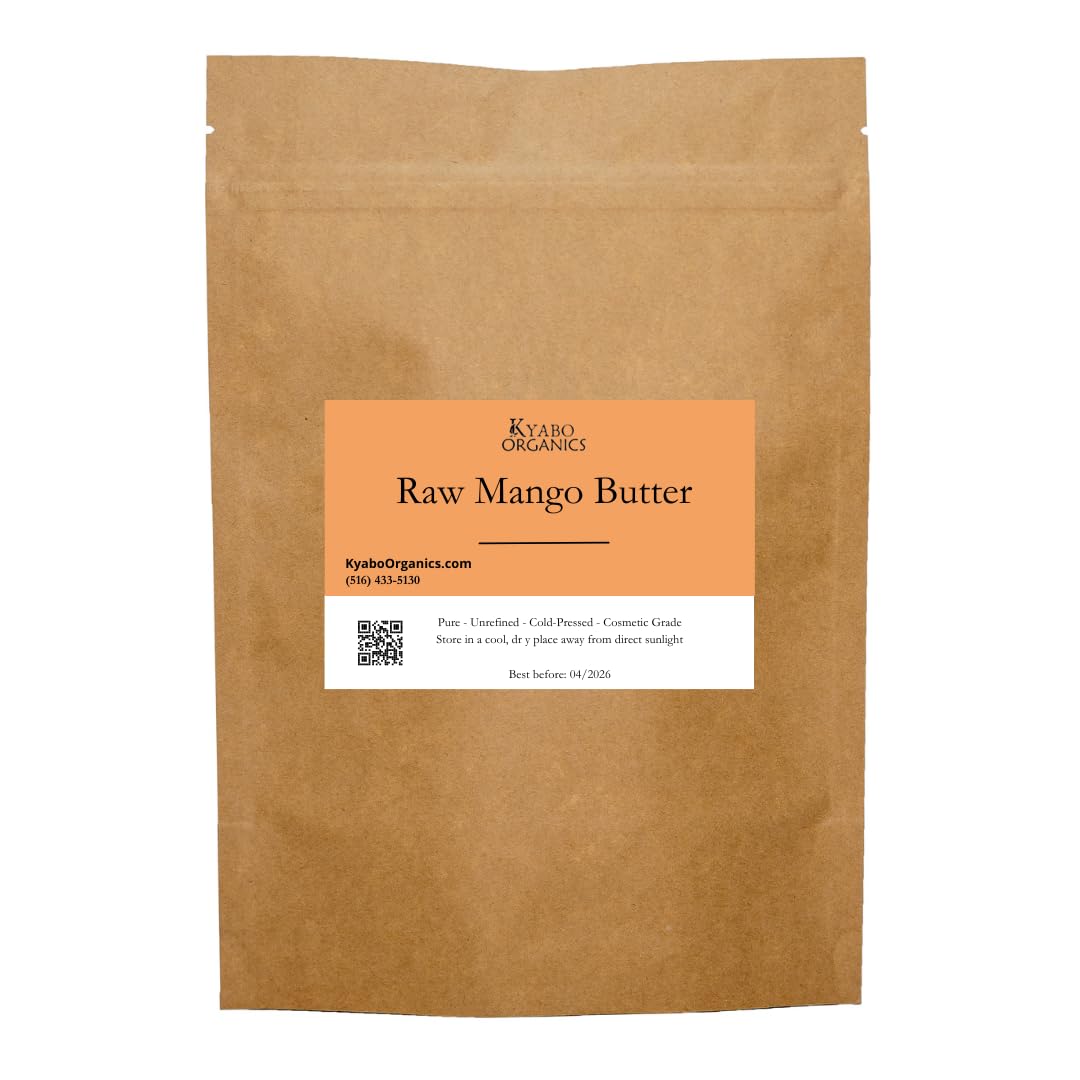 Kyabo Beurre de mangue, flacon, hydratation durable pour la peau.