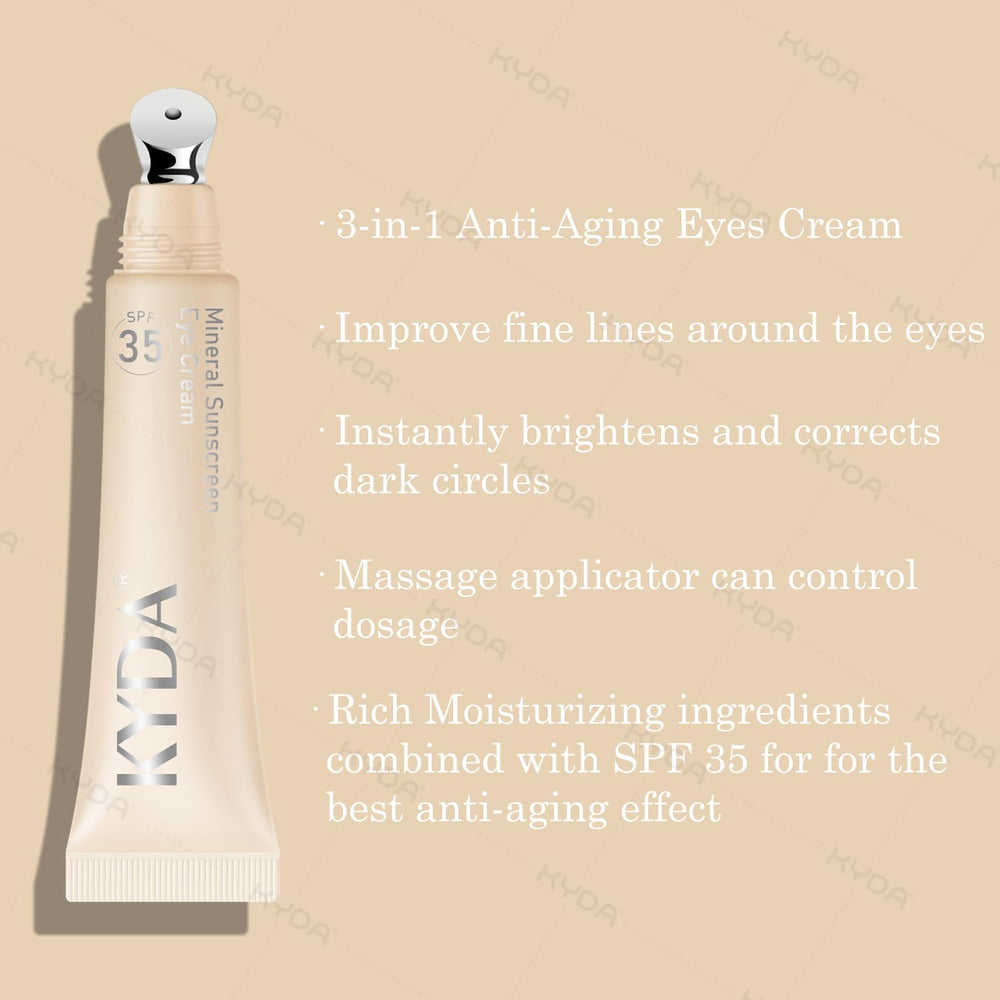 KYDA Crème Yeux Minérale avec applicateur pour doser et appliquer en douceur.