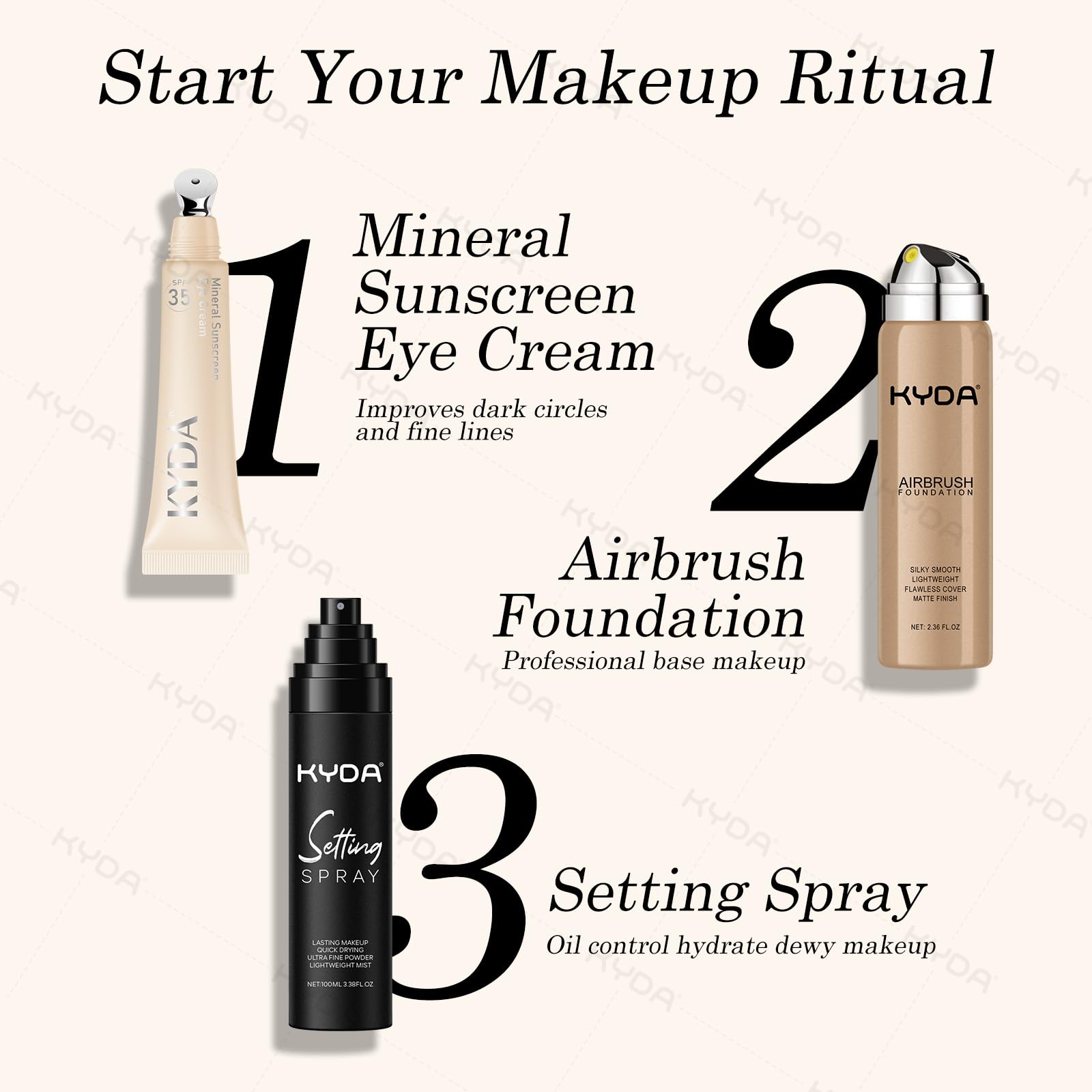 KYDA Crème Yeux Minérale riches minéraux hydratants pour la zone oculaire.
