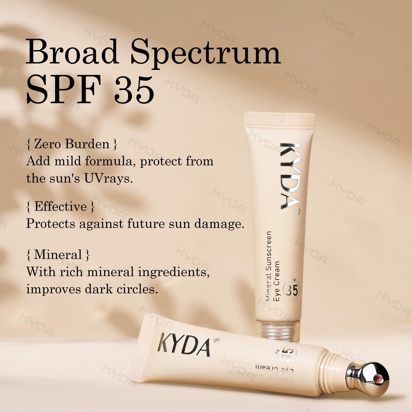 KYDA Crème Yeux Minérale SPF 35 protège et ravive le regard.
