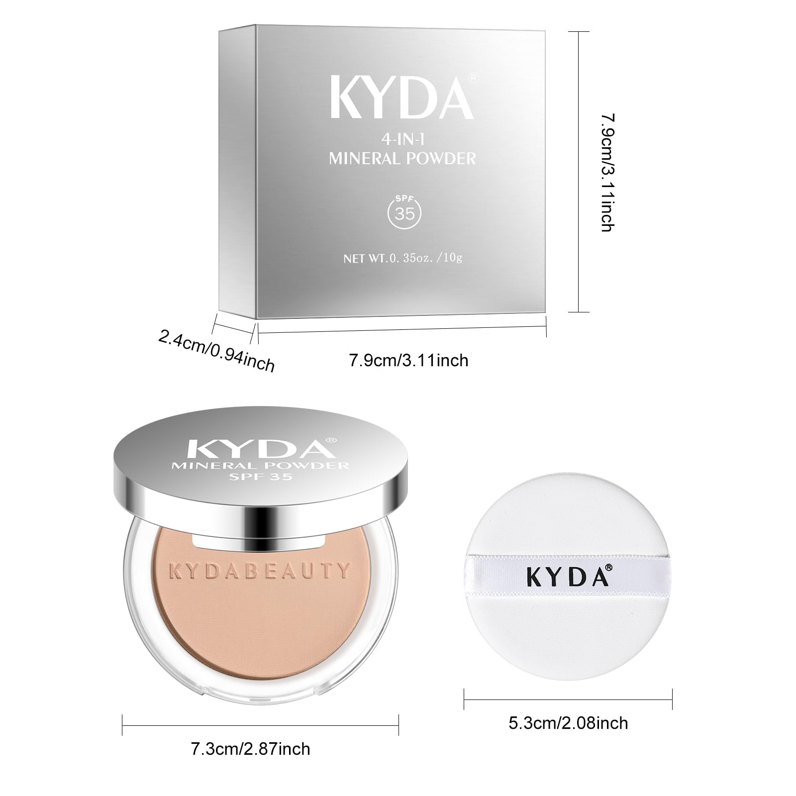 Finition matte KYDA naturelle et contrôlant la brillance tout au long de la journée.