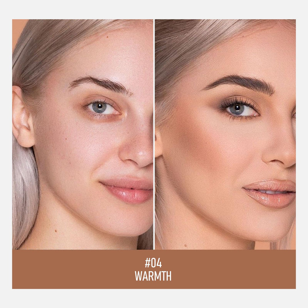 Effet contour naturel KYDA poudre bronzante minérale sur les pommettes