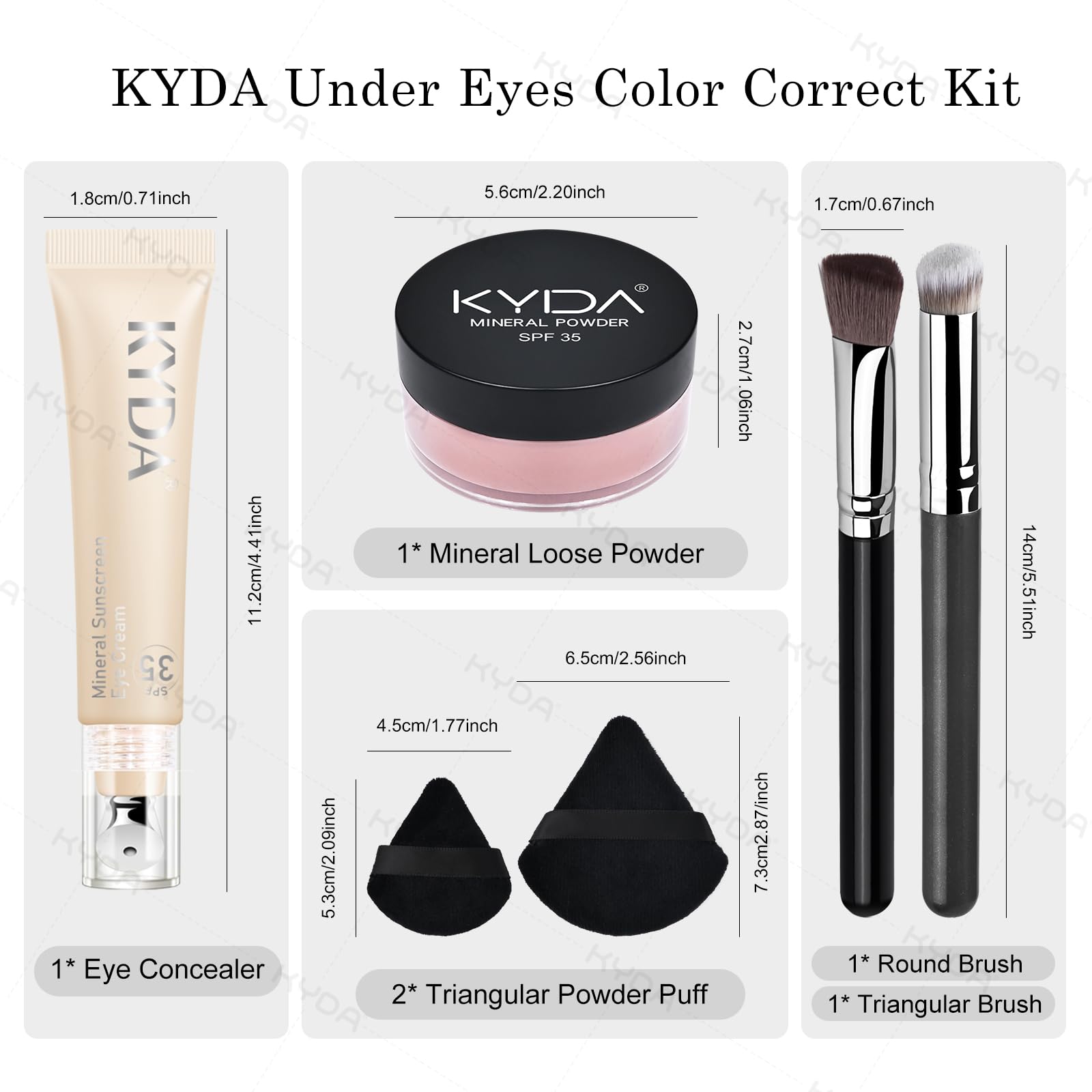 KYDA poudre libre rose clair pour un fini léger et lumineux.