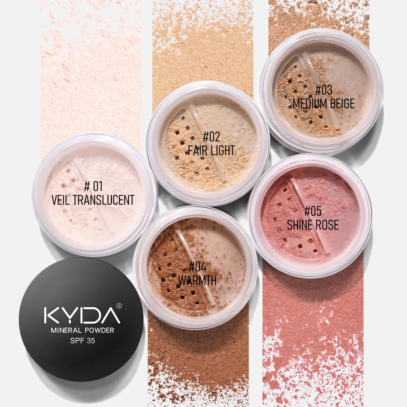 KYDA Poudre Minérale fini lumineux pour teint frais et naturel.
