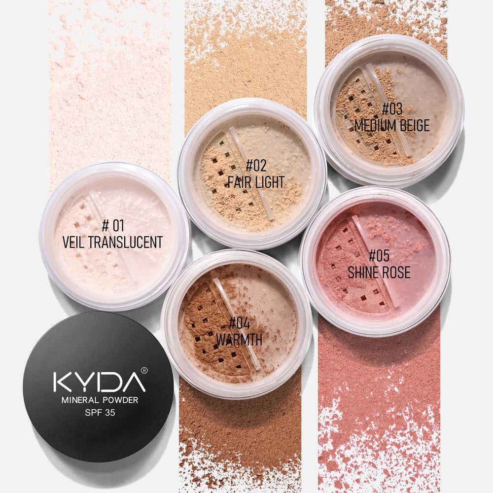 KYDA Poudre Minérale fini lumineux pour teint frais et naturel.