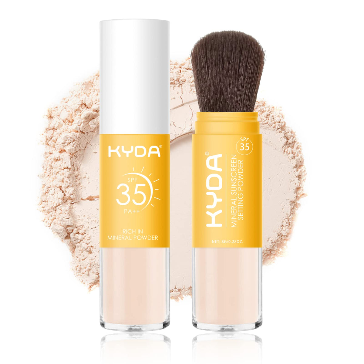 KYDA poudre set visage et cuir-chevelu — fini mat et protection solaire légère