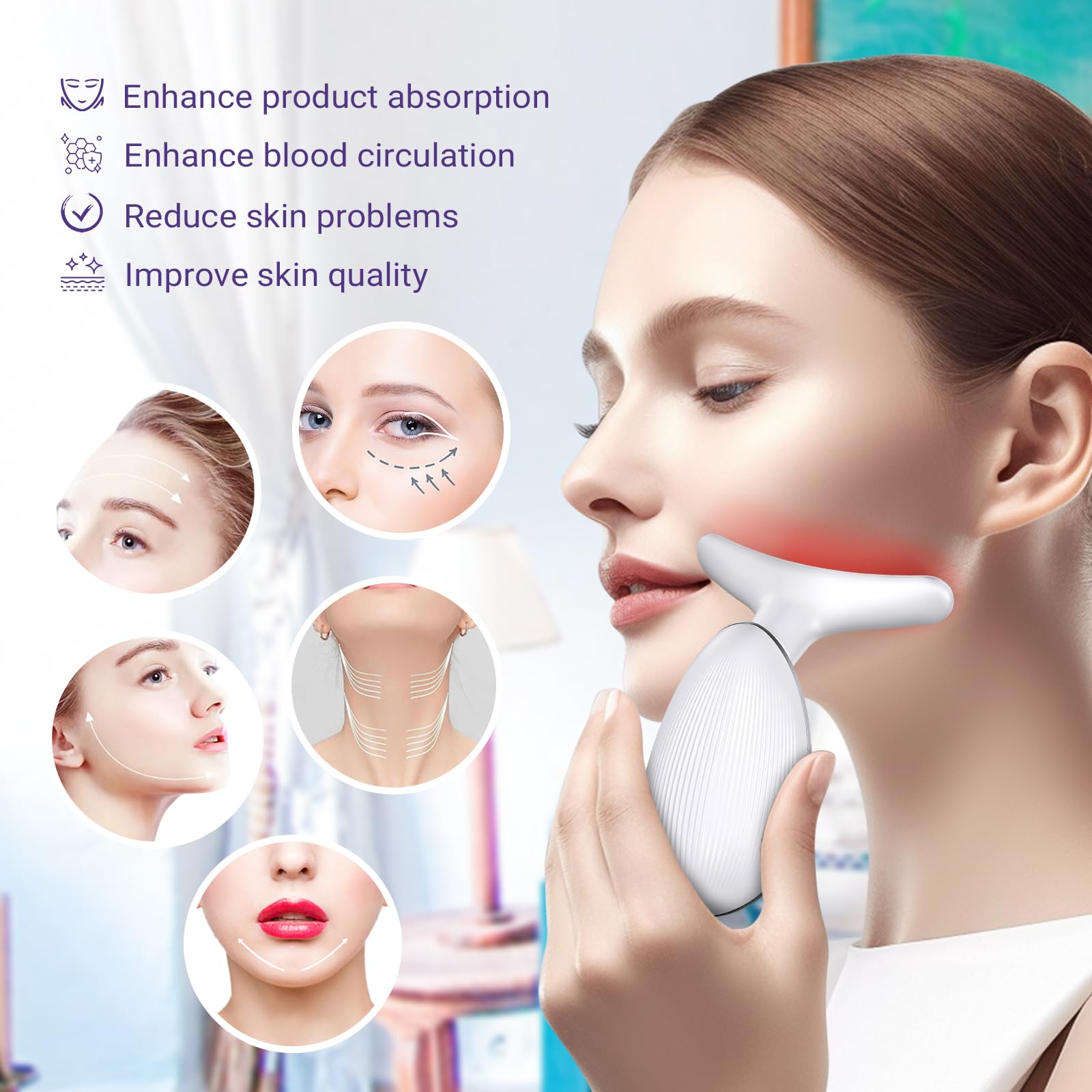 KYOTTANI vibration-visage pour une sensation relaxante