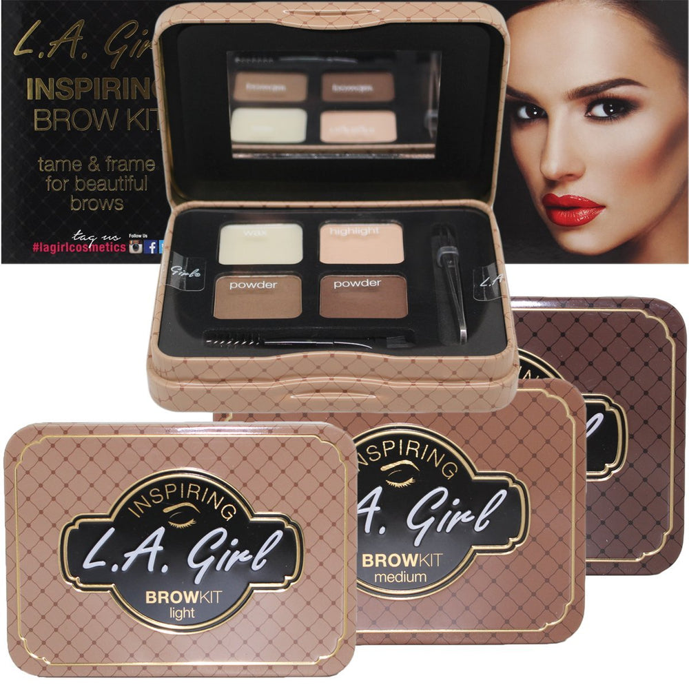 Kit sourcils L.A. Girl: poudre sombre pour colorer et modeler les arcs.