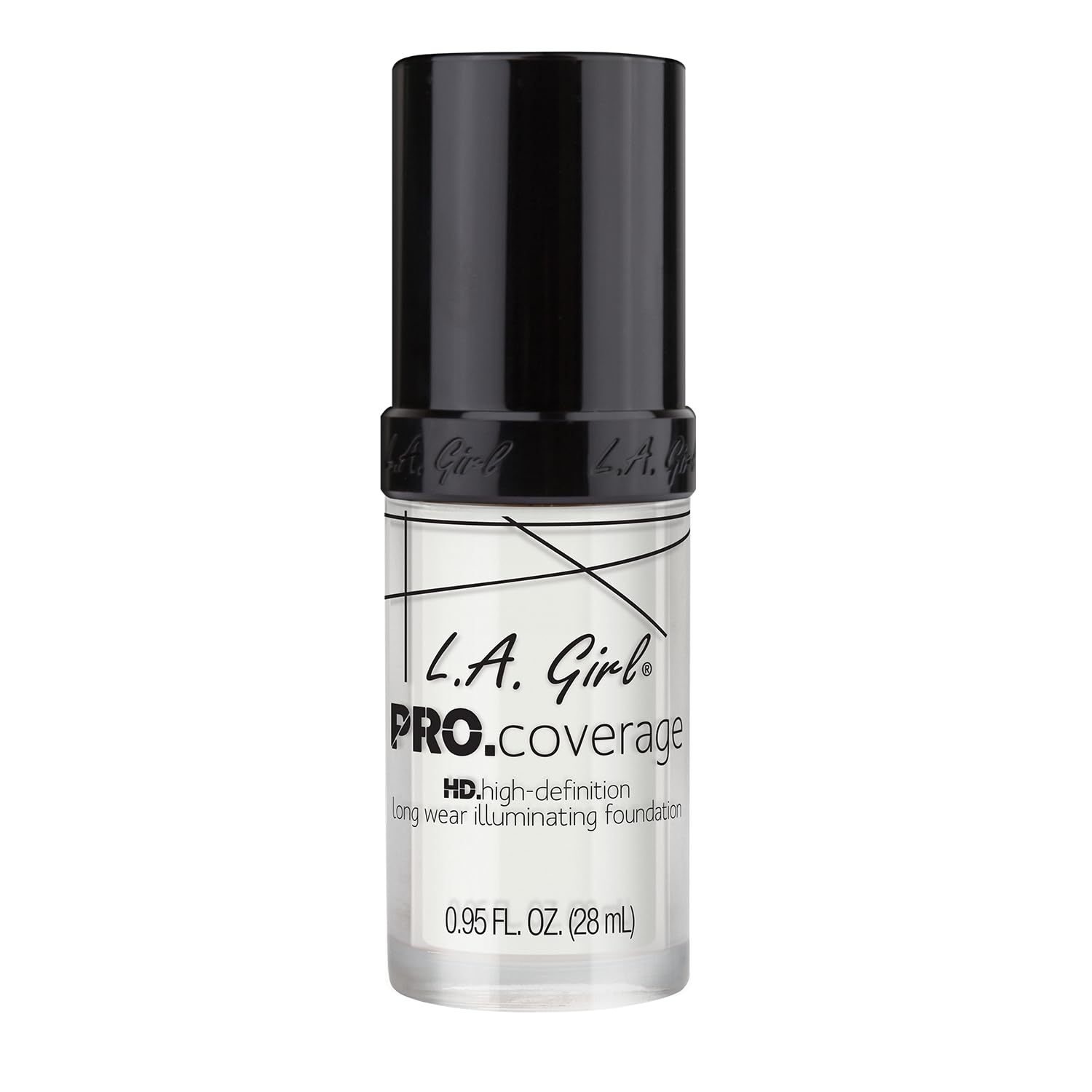 Application du fond de teint L.A. Girl Pro Coverage sur la peau, texture légère.