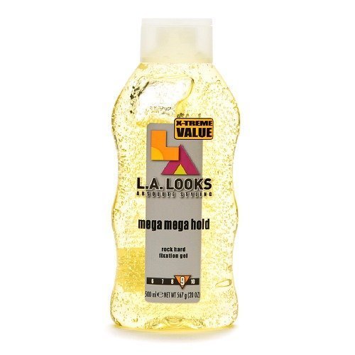 Gel coiffant L.A. Looks Mega Mega Hold, bouteille 20 onces, tenue durable et fini brillant