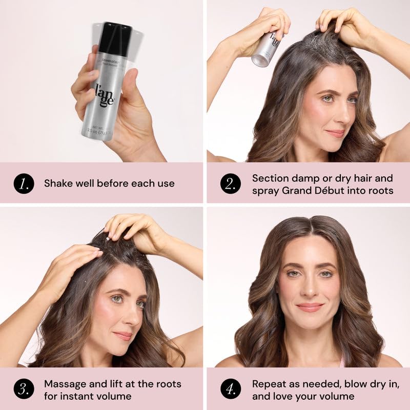 L'ANGE HAIR Grand Début root lift being applied to roots for volume