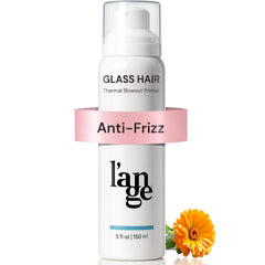 L'ANGE HAIR Glass Hair Primer, bouteille thermiquement active, protège la chaleur et lisse les cheveux.