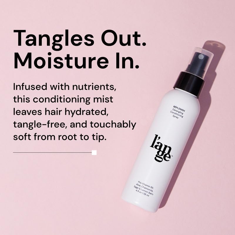 L'ANGE HAIR Replenish détaille le pulvérisateur pour une application légère et efficace.