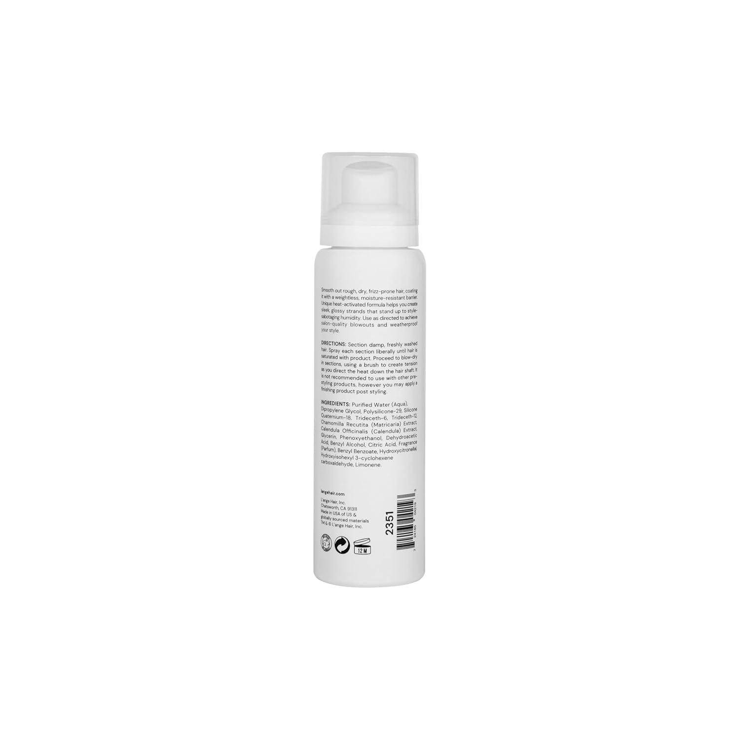L'ANGE HAIR utilisation quotidienne avant coiffage pour cheveux lisses et maîtrisés.
