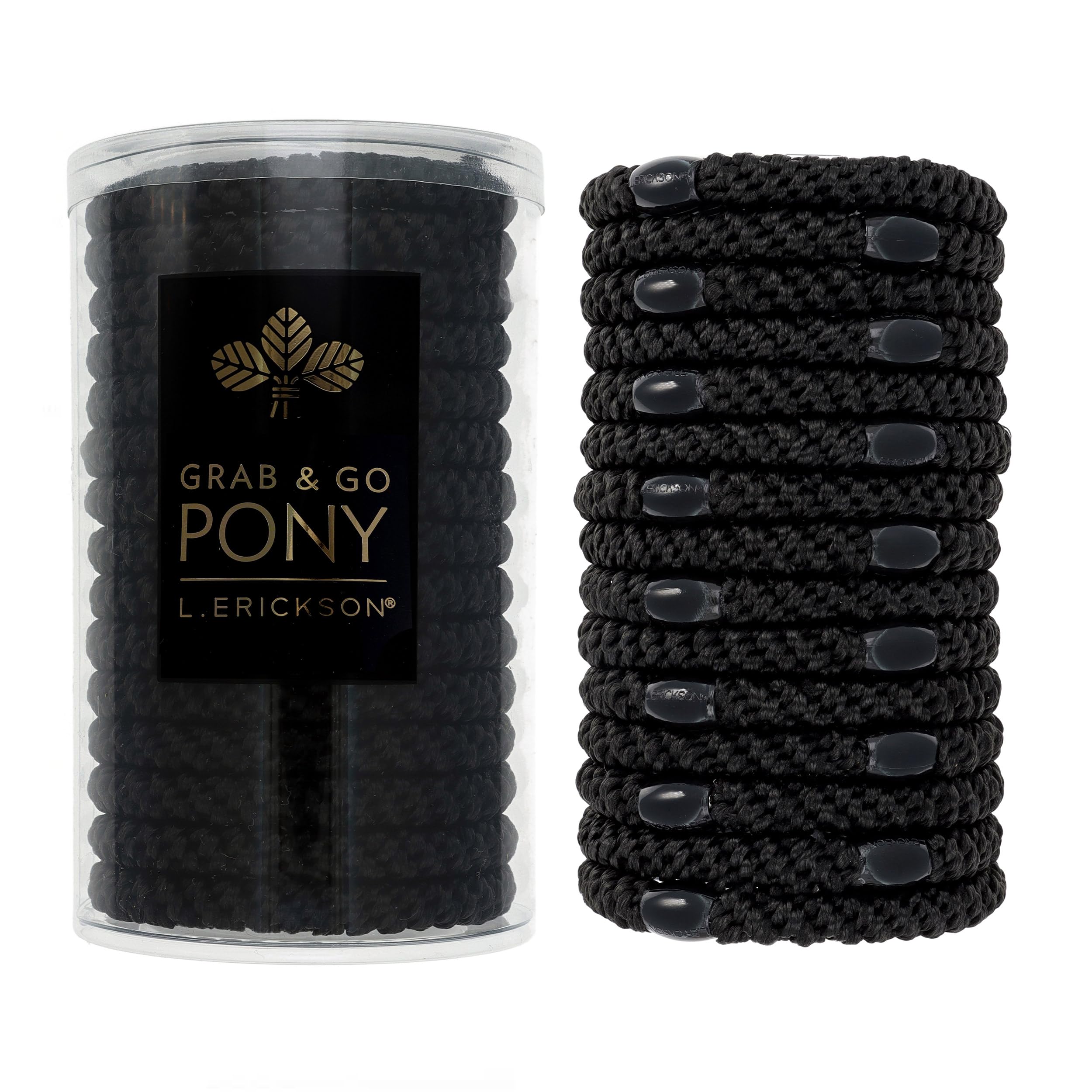 Bandes L. Erickson pour cheveux épais noir, ensemble de 15 pour un maintien durable.